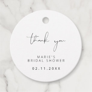 2x2in Elegante Calligraphy Bruidsdouche dank je Bedankjes Labels