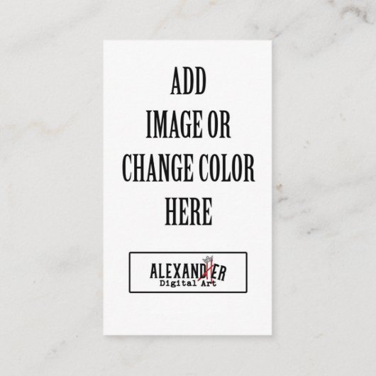 2x3.5" Carte verticale plate pour nom de place ou  (Dos)