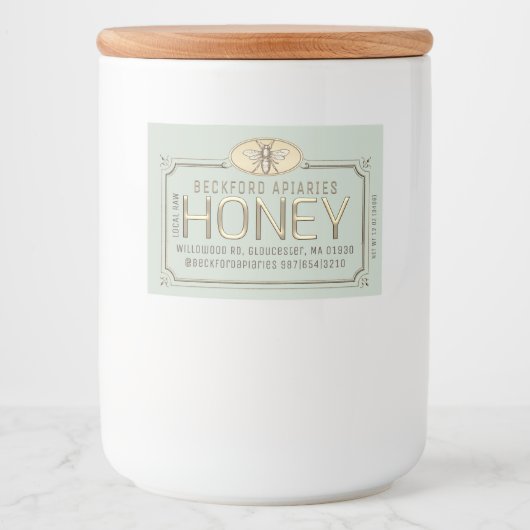 2x3" Métallurgique Étiquette miel encadré 3D avec  (Devant)