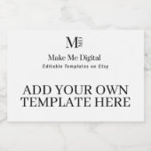 2x3inch Maak je eigen Mini Champagne label Sparkling Wijnetiket (Enkel label)