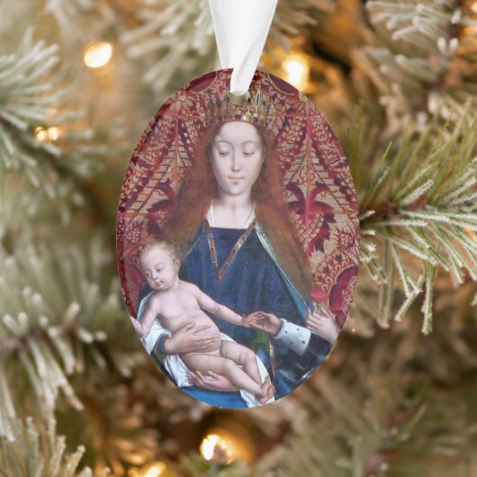 2x Enthroned Madonna en Child (detail; M 070) Ornament (Boom)