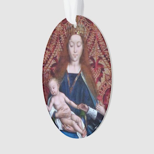 2x Enthroned Madonna en Child (detail; M 070) Ornament (voorkant)