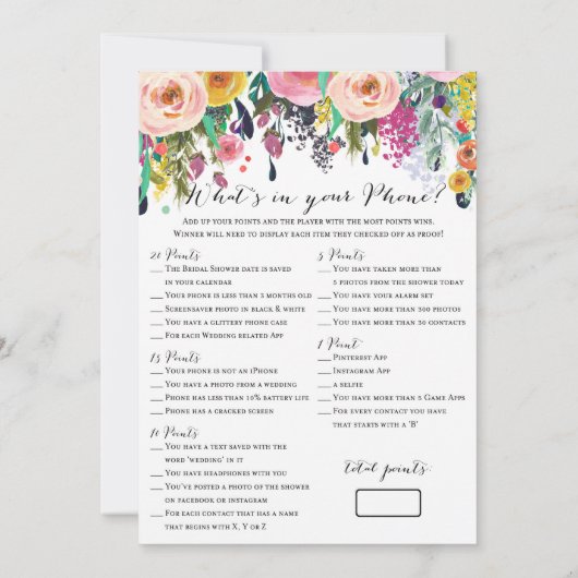 2x games Garden Vrijgezellenfeest Game 5x7 Kaart (Achterkant)