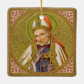2x St. Alphonsus Liguori (SNV 02) (Square) Keramisch Ornament (Achterkant)