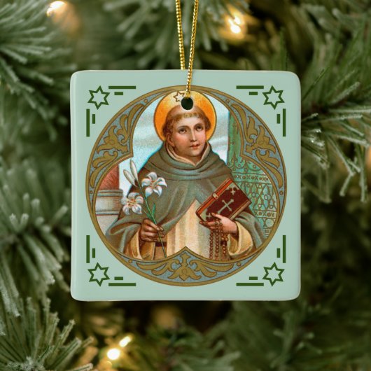 2x St. Dominic de Guzman (BK 07) Keramisch Ornament (Boom)