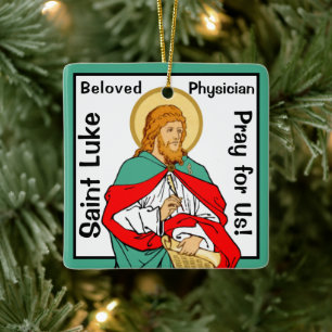 2x St. Luke, Beloved Physician (RLS 08; MedVers.) Keramisch Ornament