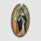 2xPortrait encadré de Saint Rose de Lima (Détail ; (devant)