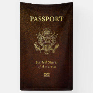 [300] Amerikaans paspoort Hoesje Spandoek