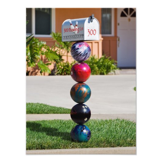 300 Bowling Lane Foto Afdruk (Voorkant)