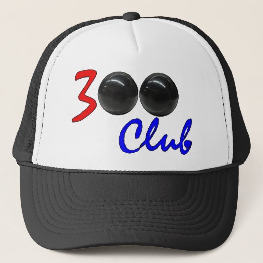 300 Club - Perfect Bowling Game Gift Trucker Pet (Voorkant)