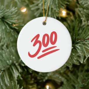 300 Emoji   Perfect Score Bowling 300-spel Keramisch Ornament