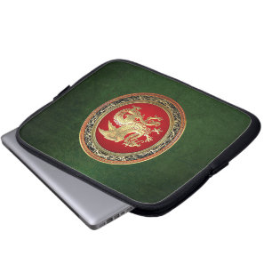 [300] IJslandse draak, Landvætir [Gold] Laptop Sleeve
