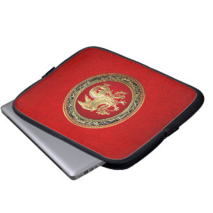 [300] IJslandse draak, Landvætir [Gold] Laptop Sleeve