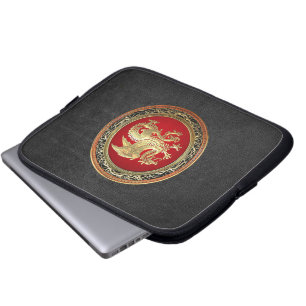 [300] IJslandse draak, Landvætir [Gold] Laptop Sleeve