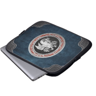 [300] IJslandse draak, Landvætir [Silver] Laptop Sleeve