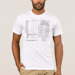 300 jaar permanente kalender (dag van de week) t-shirt