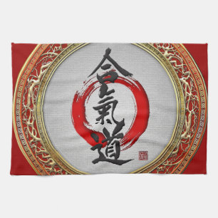 [300] Japanse kalligrafie - Aikido Theedoek