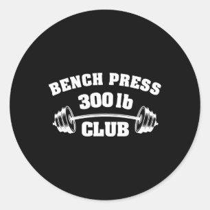 300 Lbs Pond Bankdruk Club Gym Gewichtheffen P Ronde Sticker