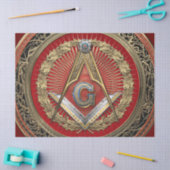 [300] Master Mason - Gold Square & Compass Tissuepapier (Craft)