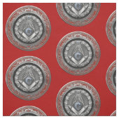 [300] Master Mason - Silver Square & Compass Stof (Swatch)
