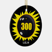 300 Perfect Game Yellow Keramisch Ornament (Rechts)