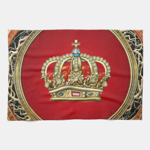 [300] Princess King-Queen Crown [Belg.Gold] Theedoek