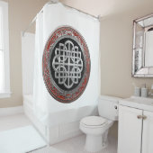 [300] Sacred Celtic Silver Knot Cross Douchegordijn (In situ)