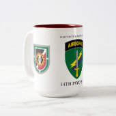301ST TACTICAL PSYOPS CO(ABN) 14th PSYOPS BN Tweekleurige Koffiemok (Voorkant links)