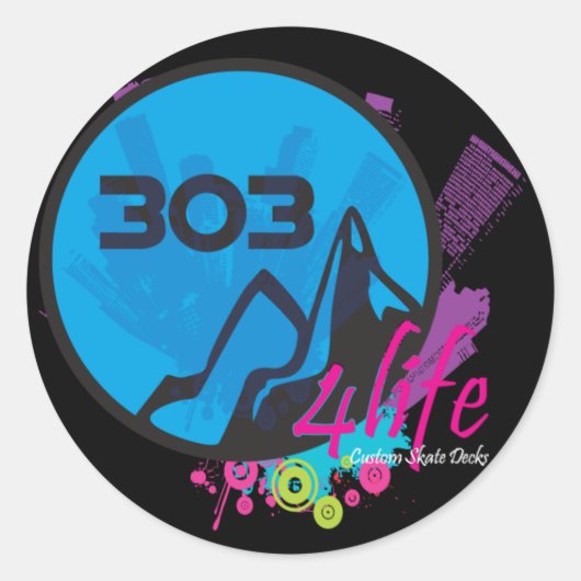303 4Life Sticker Rond (Voorkant)