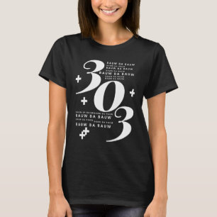 303 Bauw Ba Bauw. Het geluid van het analoge syndr T-shirt