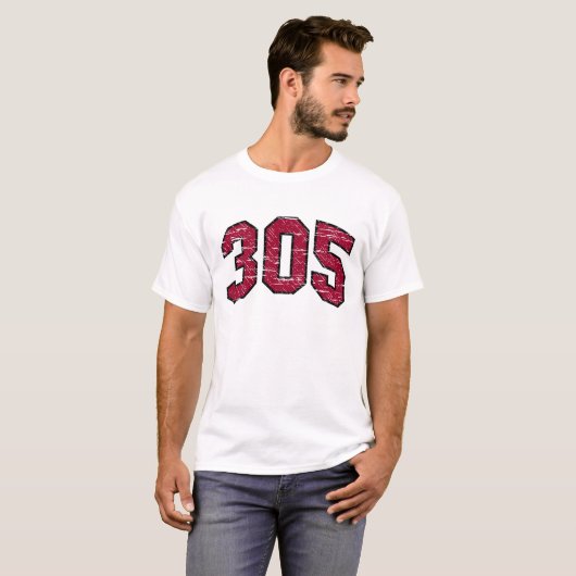 305 (Area Code) T-shirt (Voorkant volledig)