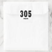 305 Miami Vierkante Sticker (Tas)
