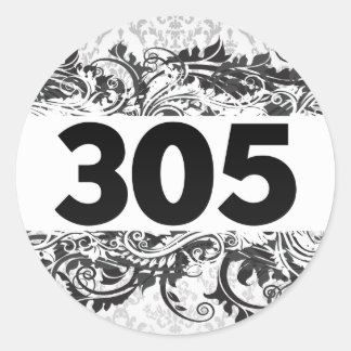 305 RONDE STICKER