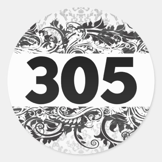 305 RONDE STICKER (Voorkant)