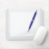 3081Blauwe pen en papier Muismat (Met muis)
