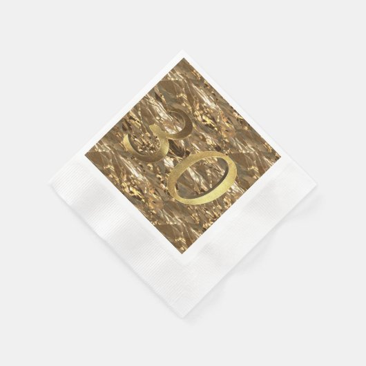 30 30e verjaardag Jubileum Gold Servet (Hoek)