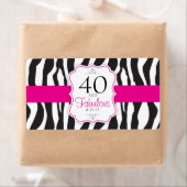 30/40/50/60 Fabulous Zebra Waterflesetiketten Etiket (Insitu)
