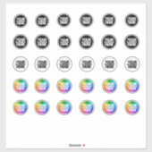 30 Aangepaste Logo Grote Heldere Stickers (Vel)
