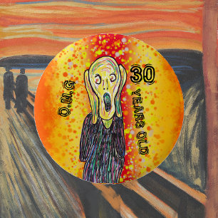 30 ans anniversaire n'importe quel âge 6 cm badge