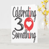 30 ans de fête Carte de voeux pliée (Fleur jaune)