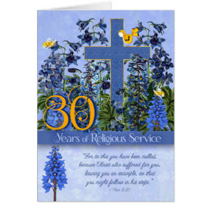 30 ans de service religieux Écriture Larkspur
