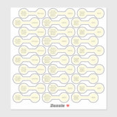 30 Antique Blanc Barbell Prix étiquette Stickers (Feuille)