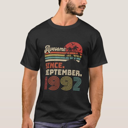 30 Awesome Since September 1992 T-shirt (Voorkant)