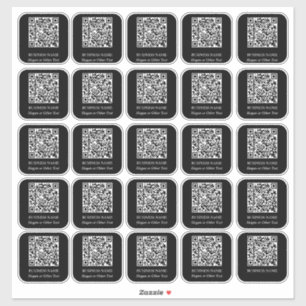 30 Bedrijfsnaam met QR-code Sticker