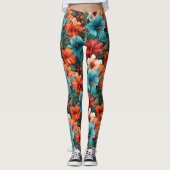 #30 Bloemen patroon Leggings (Voorkant)