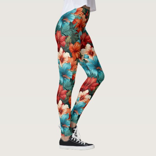 #30 Bloemen patroon Leggings (Rechts)