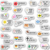 30 Britse Britse feestdagen speciale dagen planner Sticker (Voorkant)