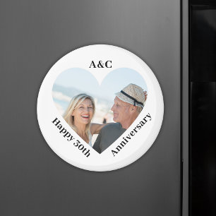 30 bruiloft Jubileum paar Keepsake hart foto Magneet