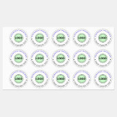 30 Custom Waterproof Stickers (Business Logo Name) (Feuille)