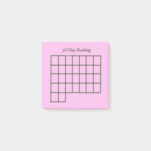 30-daagse tracker roze plakbiljetten post-it® notes (Voorkant)